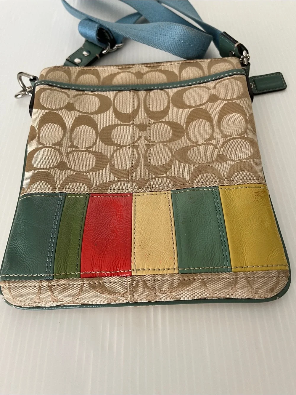 Women/Kids Vintage Coach Signature C Print Crossbody Bag